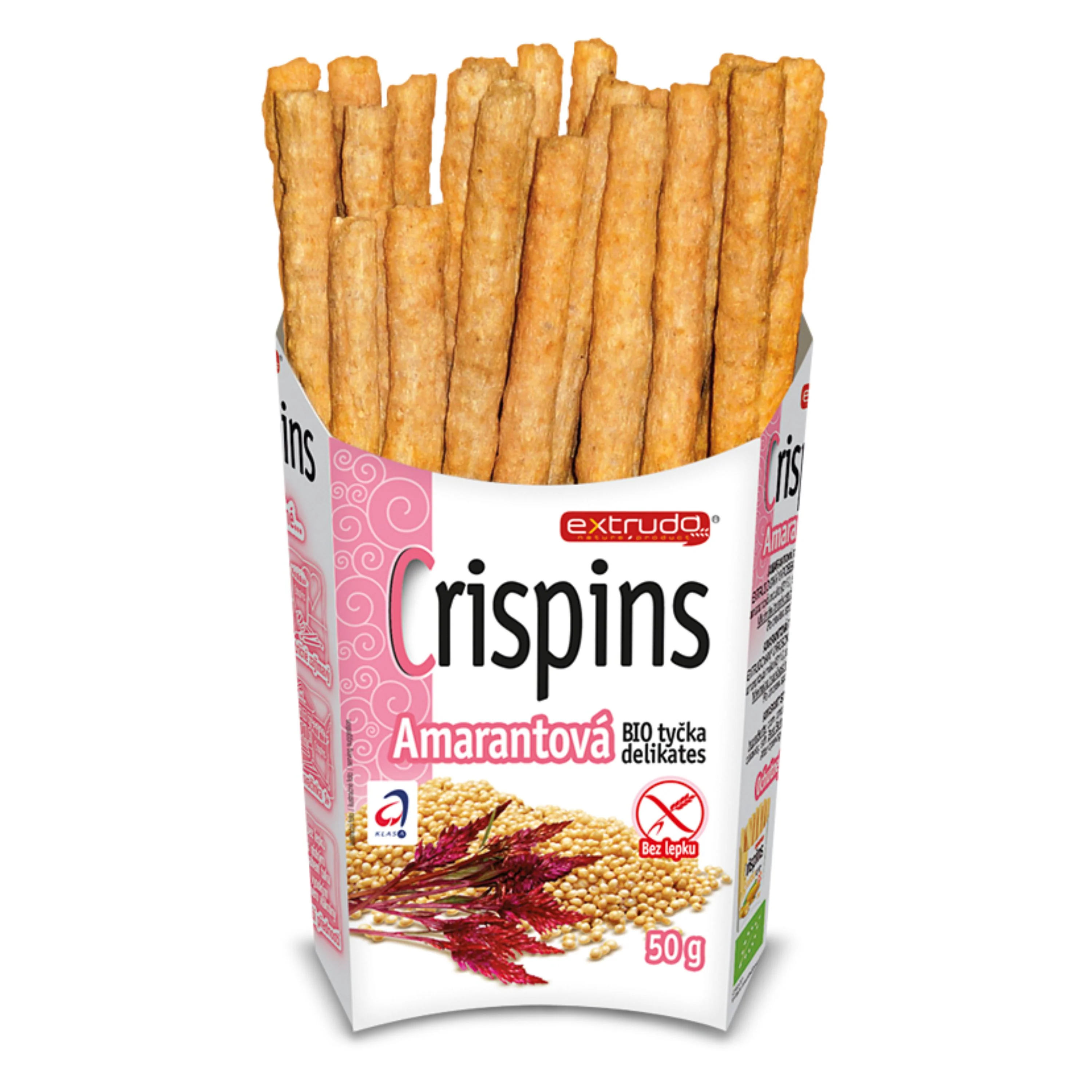Tyčinka amarantová Crispins bezlepková 50 g BIO EXTRUDO - Image 2