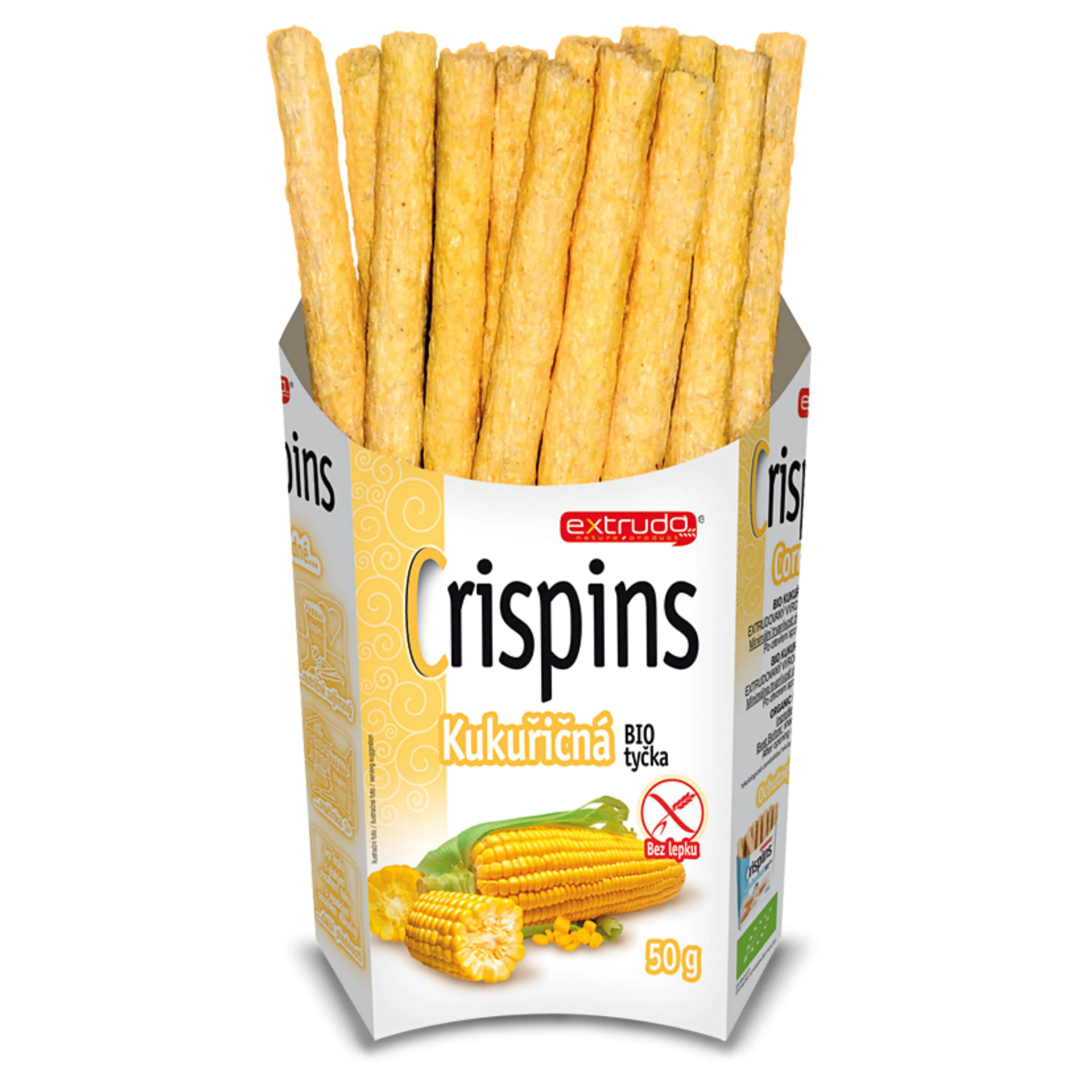 Tyčinka kukuřičná Crispins bezlepková 50 g BIO   EXTRUDO - Image 2