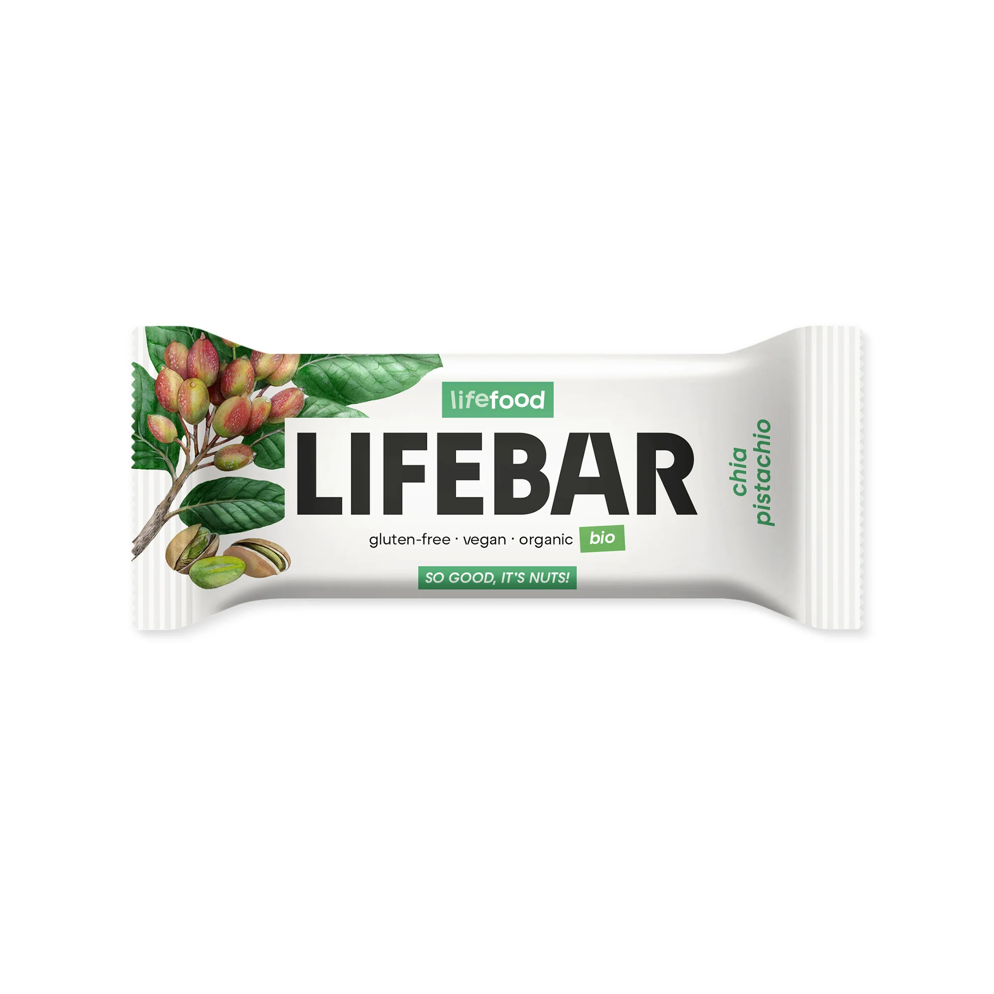 Lifefood Tyčinka Lifebar pistáciová s chia RAW BIO (40 g)