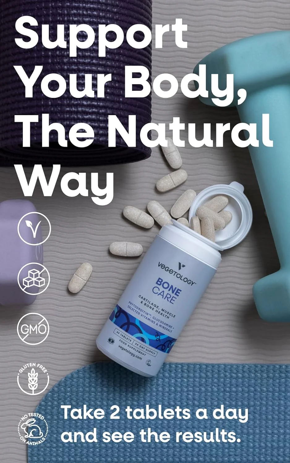 Vegetology Bone Care na kosti a klouby (60 tablet) - Image 9