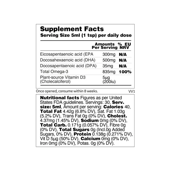 Vegetology Omega-3 tekutý, EPA a DHA s vit. D3 (150 ml) - Image 8