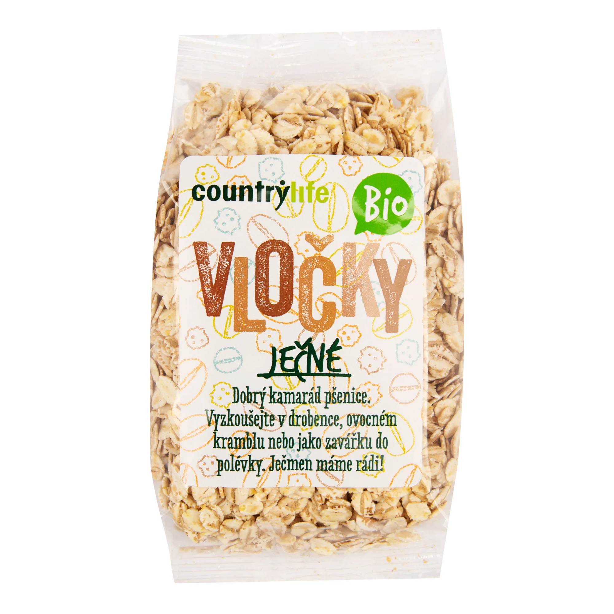 Vločky ječné 250 g BIO COUNTRY LIFE