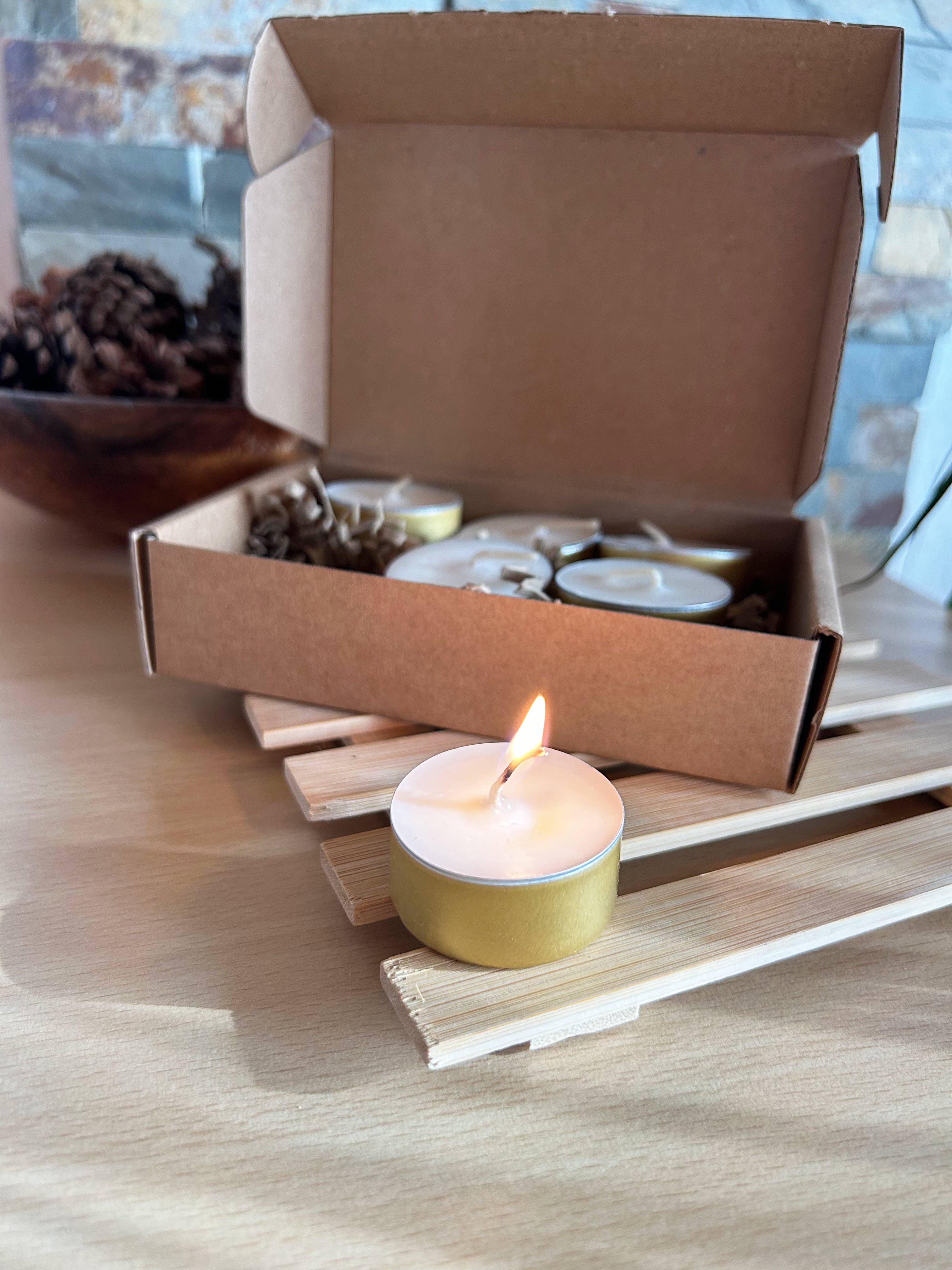VonTree Candle Sada čajových svíček ze sójového vosku - bez vůně (6 ks) - Image 3
