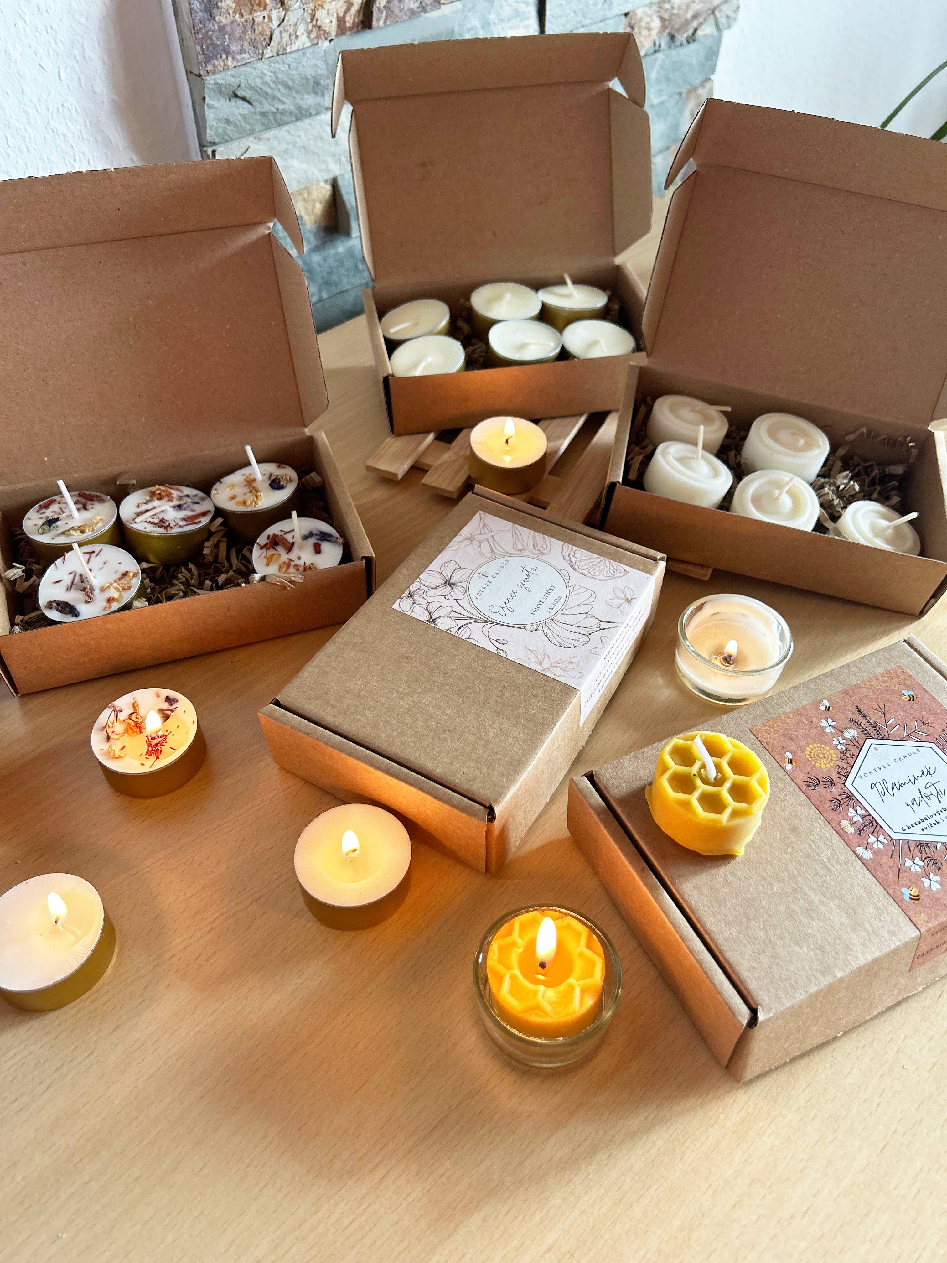 VonTree Candle Sada čajových svíček ze sójového vosku - bez vůně (6 ks) - Image 5