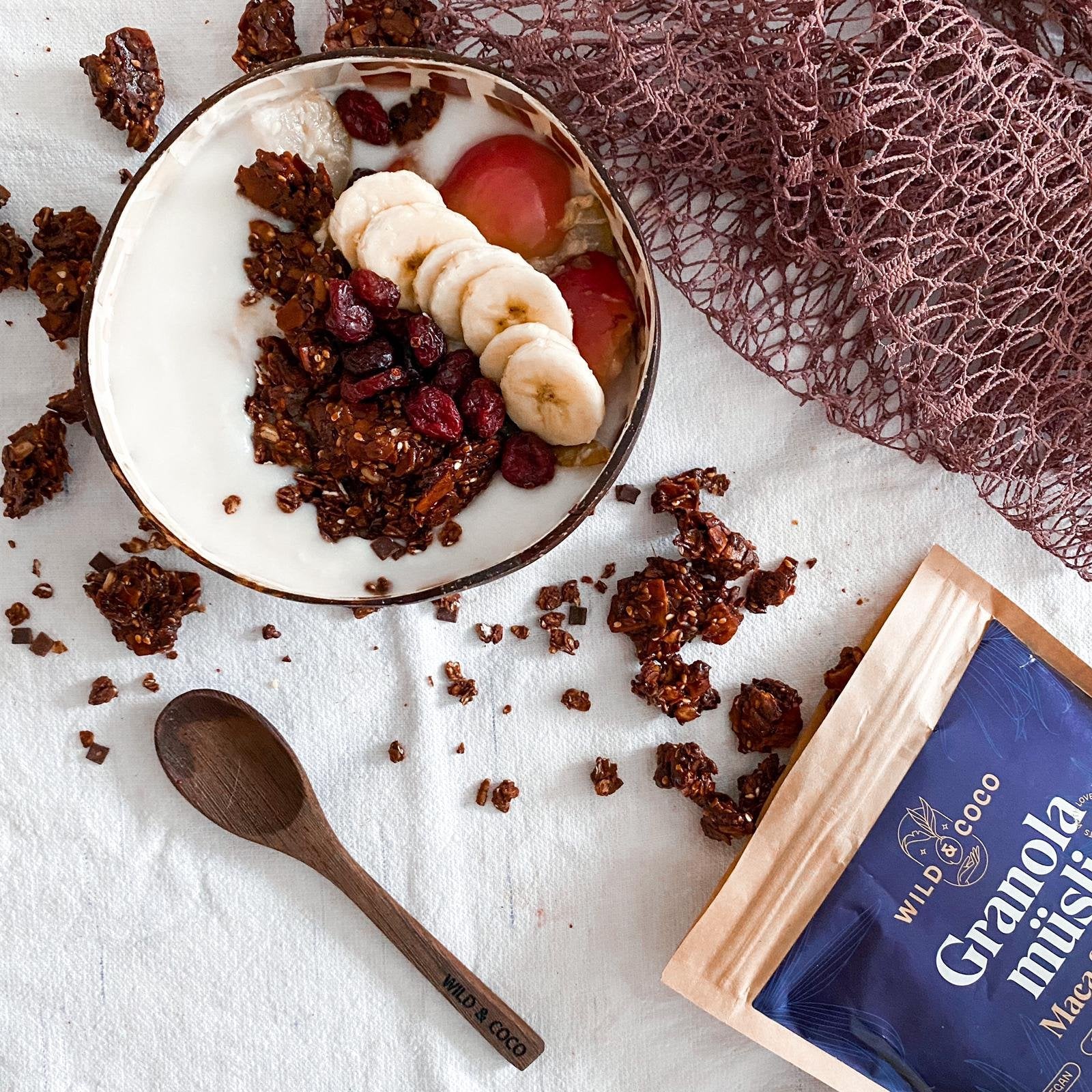 Wild & Coco Crunchy Granola Coconut & Cacao (250 g) - Image 3