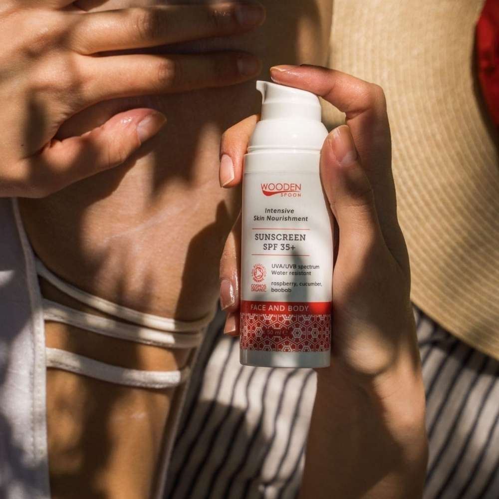 Wooden Spoon Opalovací mléko na obličej a tělo SPF 35+ BIO (100 ml) - Image 3