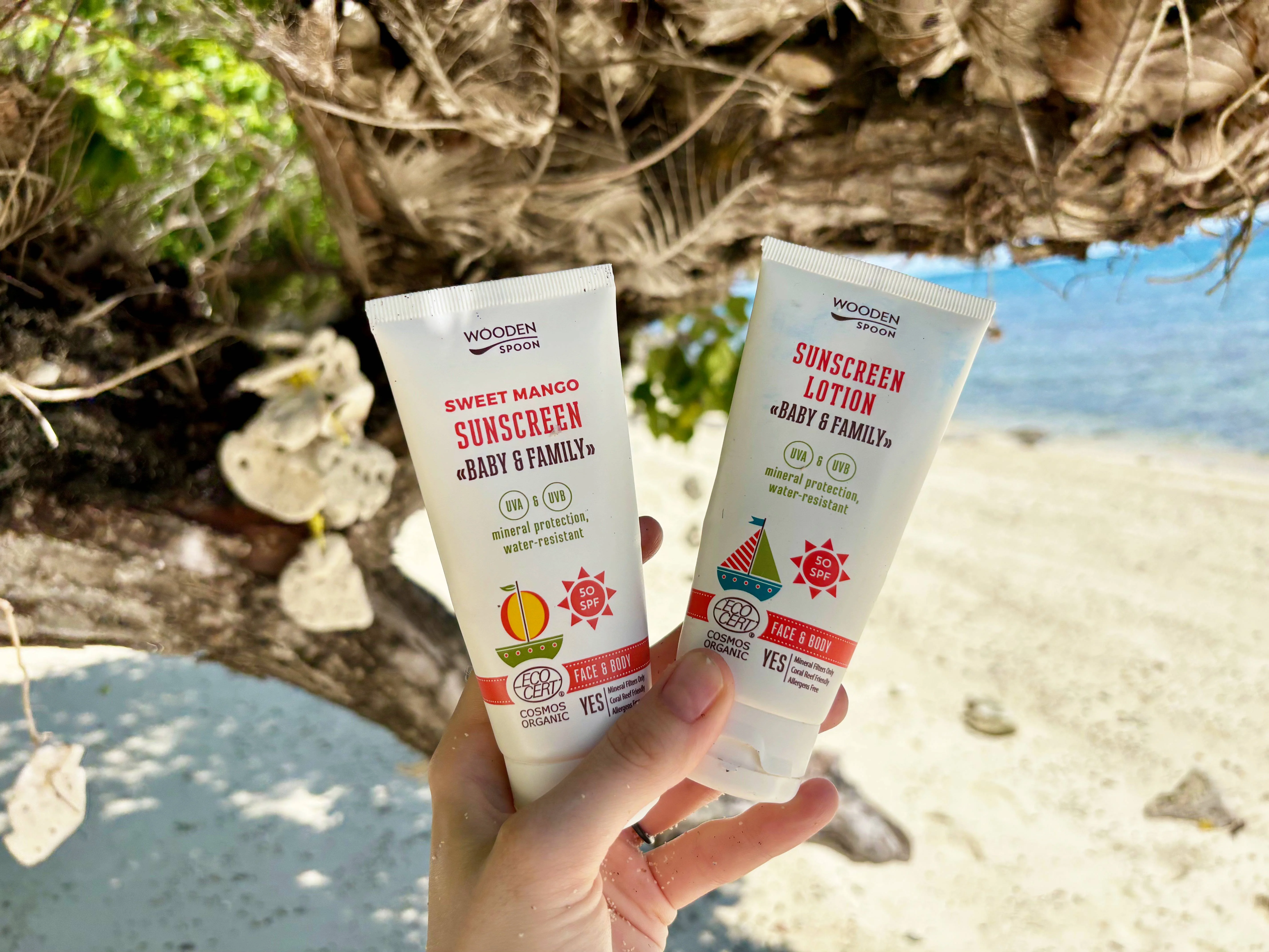 Wooden Spoon Opalovací tělové mléko Mango Baby & Family SPF 50 BIO - Image 5