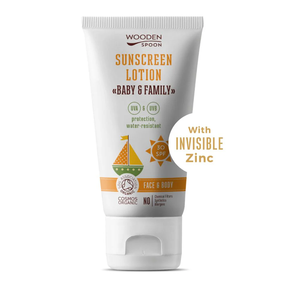 Wooden Spoon Opalovací tělové mléko v tubě Baby & Family SPF 30 BIO - Image 4