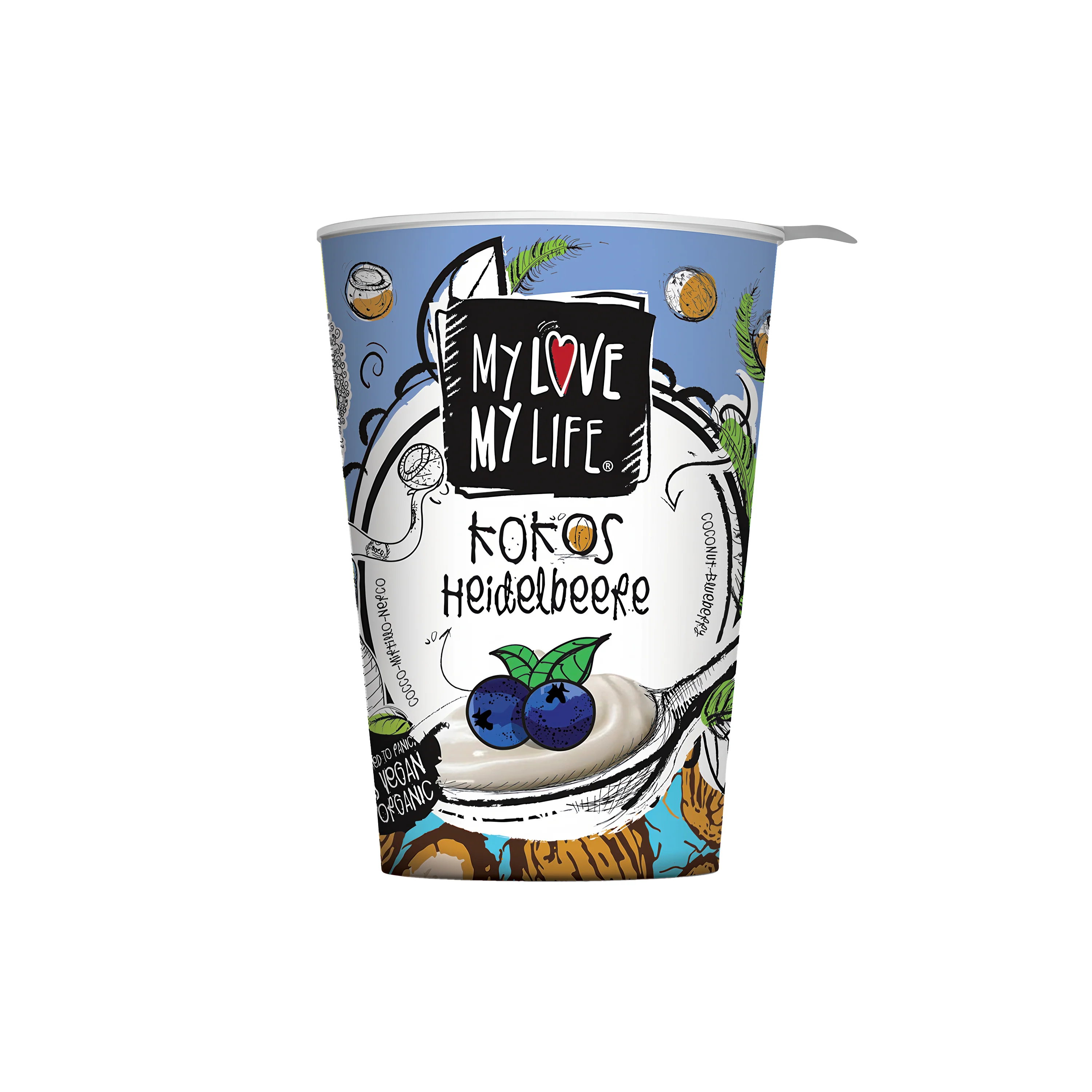 My Love My Life Zakysaný kokosový Borůvka BIO (180 g)