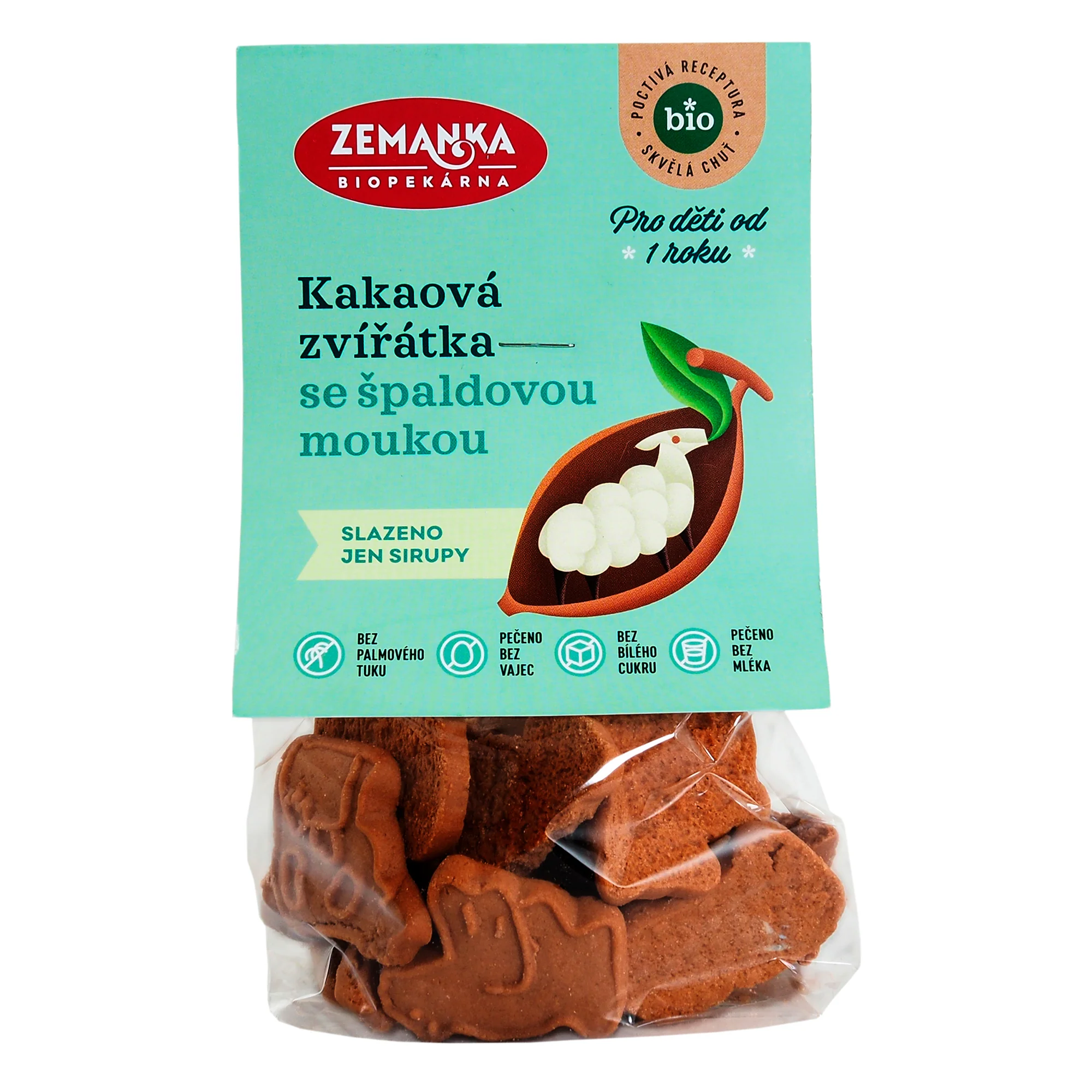 Zemanka Špaldová kakaová zvířátka BIO (100 g)